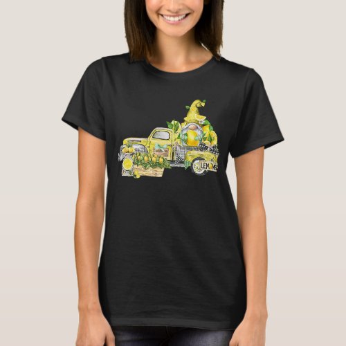 Cute Lemon Gnomes Truck  Summer Fruit Lemonade T_Shirt