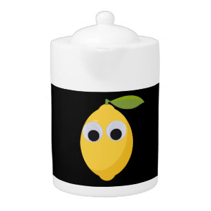 Cute Lemon Googly Eyes Teapot