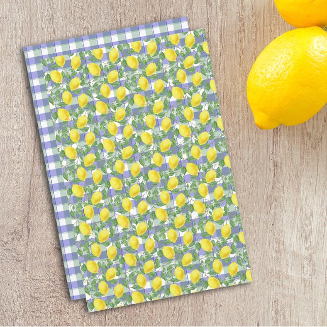 Cute lemon green blue Buffalo Plaid  (Creator Uploaded)