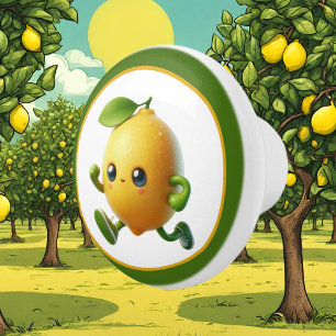 Cute lemon lovers kitchen ceramic knob