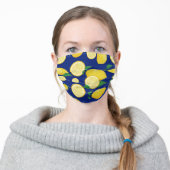 Cute Lemon Pattern Adult Cloth Face Mask (Worn)