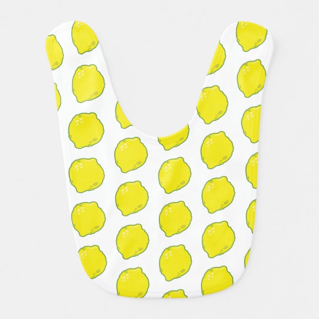 Cute Lemon Pattern Bib (Front)