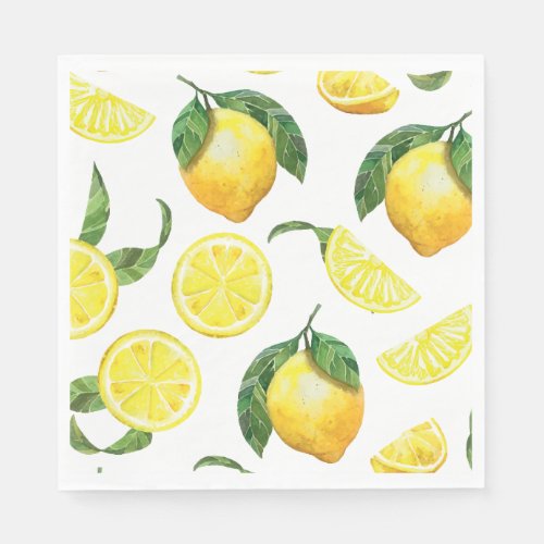 Cute Lemon Pattern Napkins
