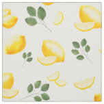 Cute Lemon Repeating pattern citrus yellow green Fabric