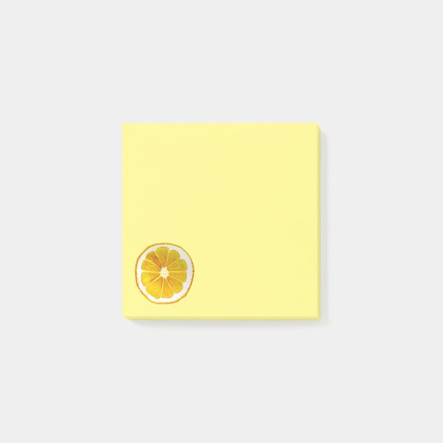 Cute lemon slice art stationery post-it notes (Front)