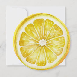 Cute Lemon Slice | Fun Unique Yellow Bridal Shower Invitation | Zazzle