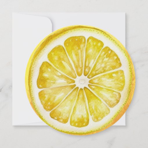 Cute Lemon Slice | Fun Unique Yellow Bridal Shower Invitation | Zazzle