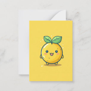 Cute lemon themed note card