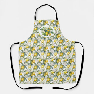 Cute Lemon Tree Watercolor  Apron