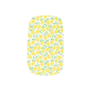 Cute Lemon Yellow Fruit Orchard Fun Fashion Minx Nail Art