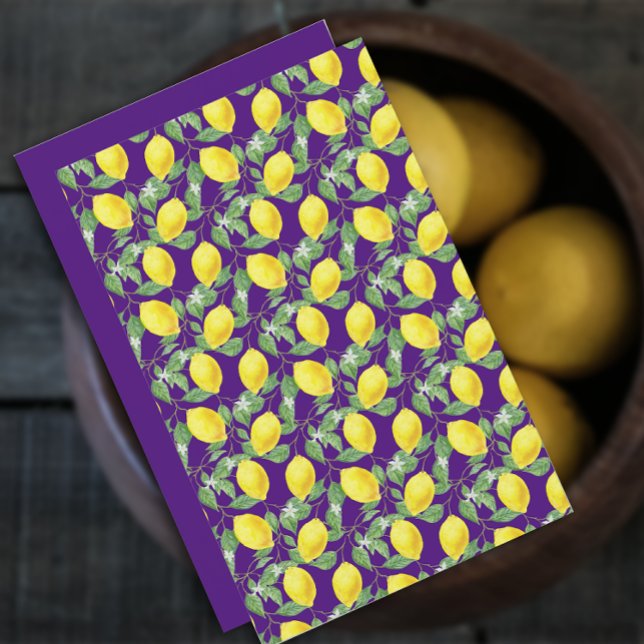 Cute lemon yellow purple pattern  (Creator Uploaded)