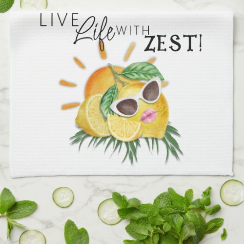 Cute Lemon Zest Kitchen Towel