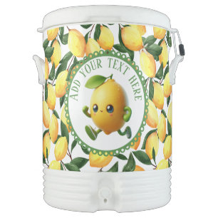 Cute lemonade pattern customizable beverage cooler