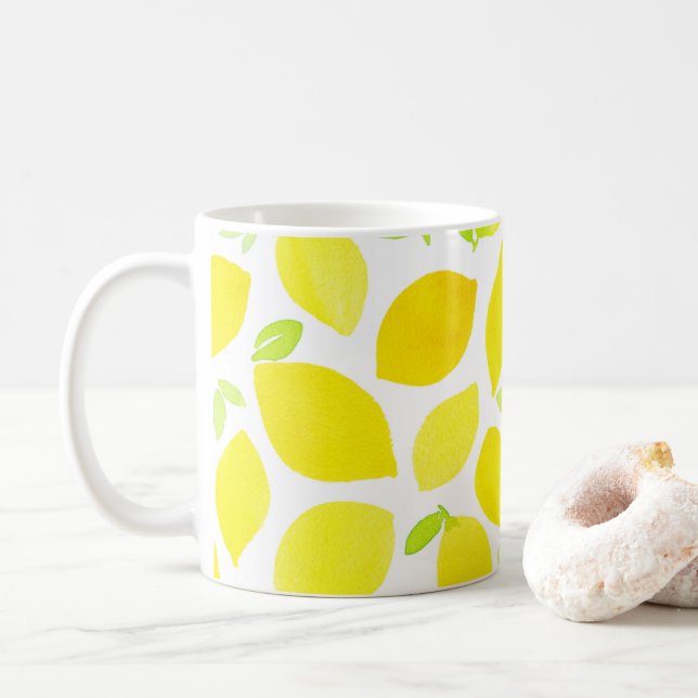 Cute lemons tea restaurant cafe mug  (With Donut)