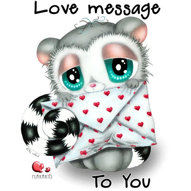 Cute Lemur Love Message - Hand-Drawn Valentine Mug (Creator Uploaded)