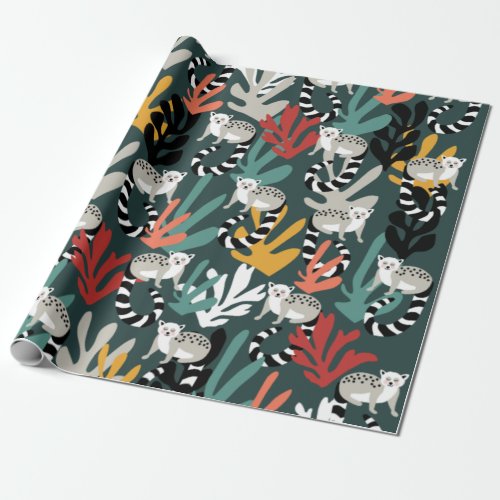 Cute Lemur Wrapping Paper