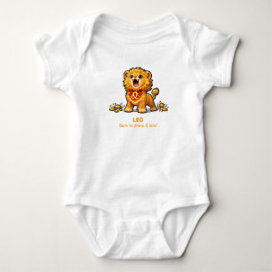 Cute Leo Lion Zodiac Baby Bodysuit - Born to Shine