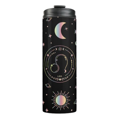 Cute Leo Zodiac Sign Thermal Tumbler