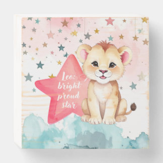 Cute Leo Zodiac Sign Wood box wall Art for Girl