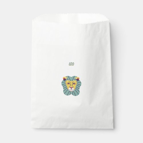 Cute Leo, zodiac, star sign print Favor Bag