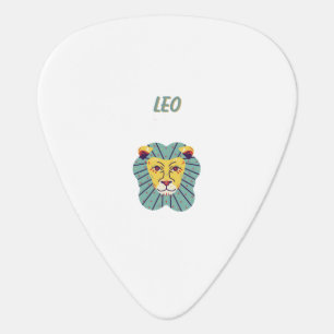 Cute Leo, zodiac, star sign print Guitar Pick