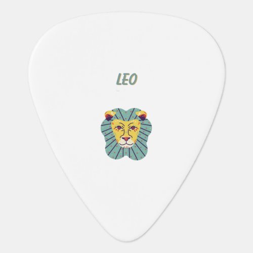 Cute Leo, zodiac, star sign print Guitar Pick