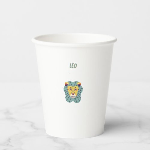 Cute Leo, zodiac, star sign print Paper Cups