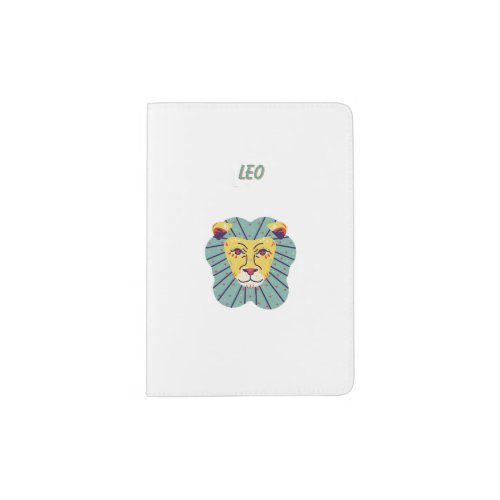Cute Leo, zodiac, star sign print Passport Holder