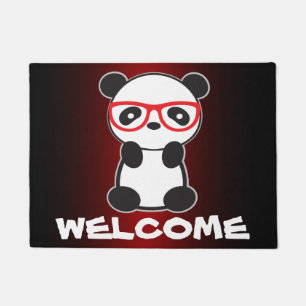 Cute Leon Panda Welcome Mat
