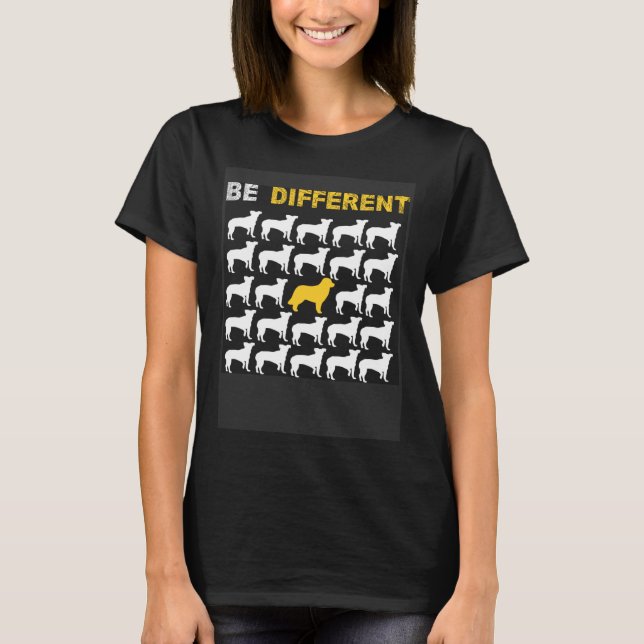 Cute Leonberger Be Different Inspiration T-Shirt (Front)