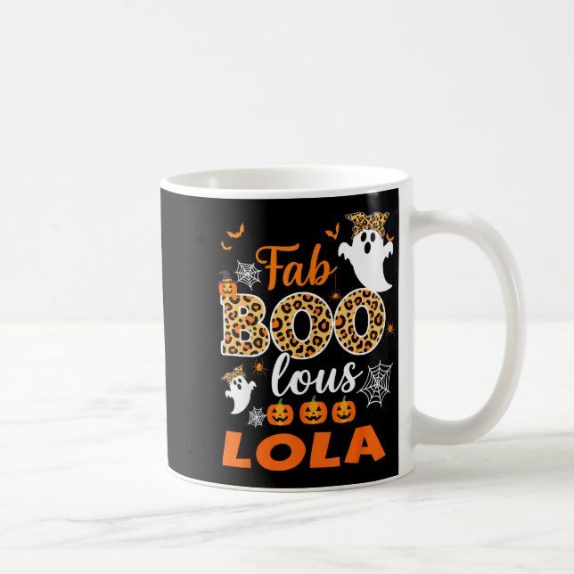 Cute Leopard Fab Boo Lous Lola Soky Halloween Cost Coffee Mug (Right)
