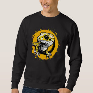 Cute Leopard Gecko Cartoon Colorful Lizard Reptile Sweatshirt