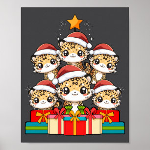 Cute Leopard Gecko Le Lizard Christmas Tree Xmas H Poster