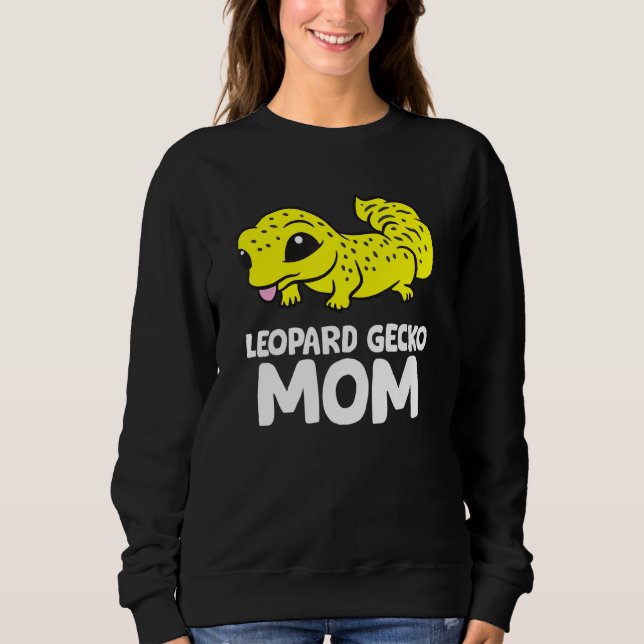 Cute Leopard Gecko Mom Reptile Gecko Animal Leopar Sweatshirt (Front)