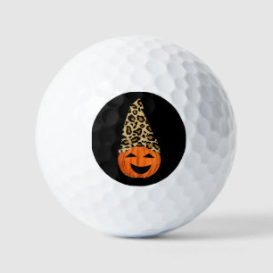 Cute Leopard Hat Pumpkin Golf Balls