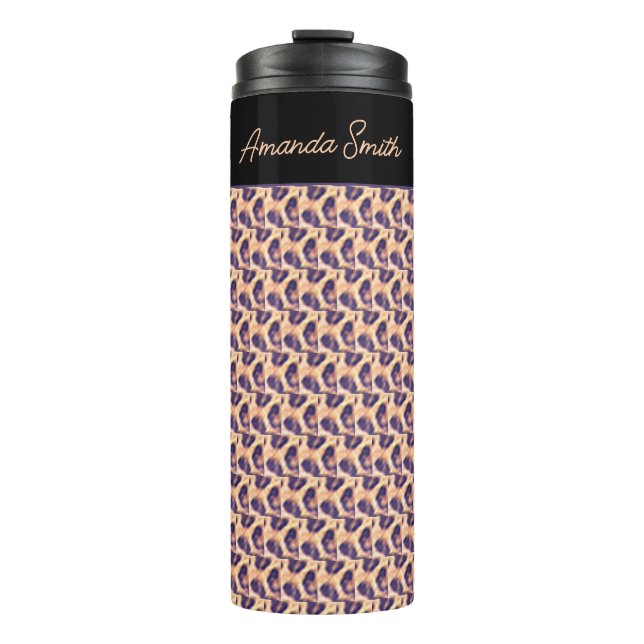 Cute Leopard Pattern Thermal Tumbler (Front)