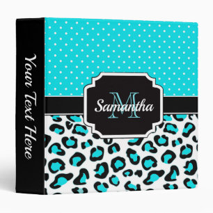 Cute Leopard Print 3 Ring Binder