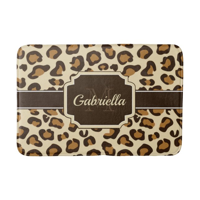 Cute Leopard Print Bath Mat (Front)