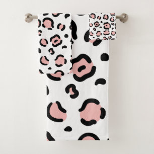 Cute Leopard Print Bath Towel Set