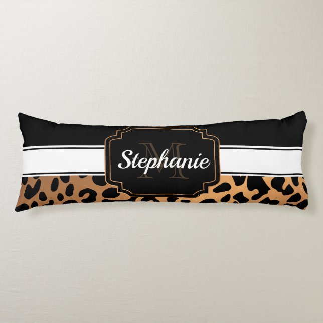 Cute Leopard Print Body Pillow (Front)