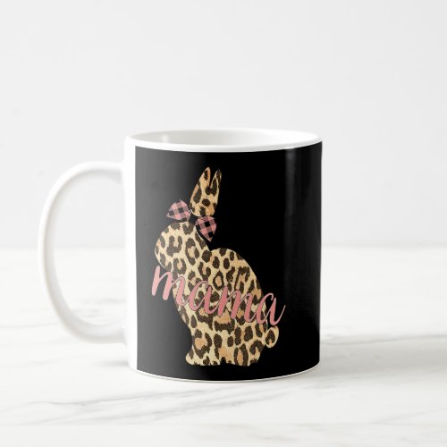 Cute Leopard Print Bunny Mama Pattern Easter Rabbi Coffee Mug