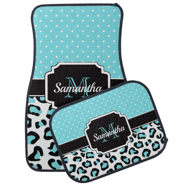 Cute Leopard Print Car Floor Mat (Set)