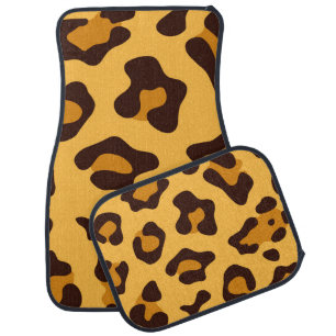 Cute Leopard Print Car Floor Mat