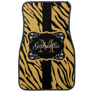 Cute Leopard Print Car Floor Mat