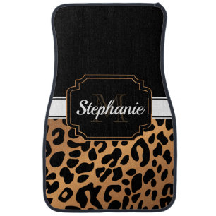 Cute Leopard Print Car Floor Mat