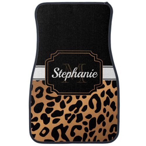 Cute Leopard Print Car Floor Mat