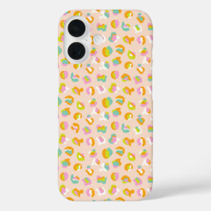 Cute Leopard Print Cheetah Spots Pattern Pink iPhone 16 Case