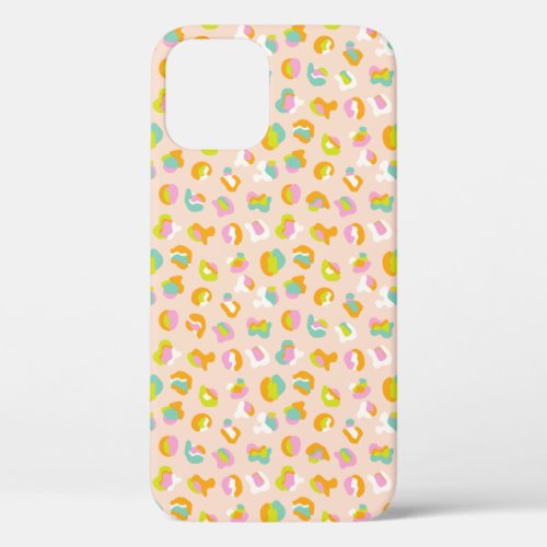 Cute Leopard Print Cheetah Spots Pattern Pink iPhone 12 Case