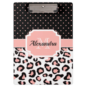 Cute Leopard Print Clipboard