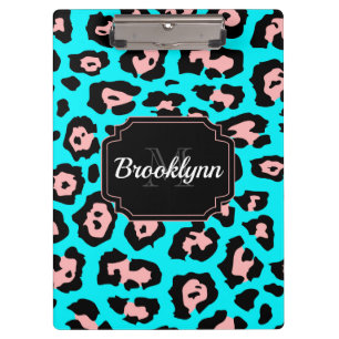 Cute Leopard Print Clipboard